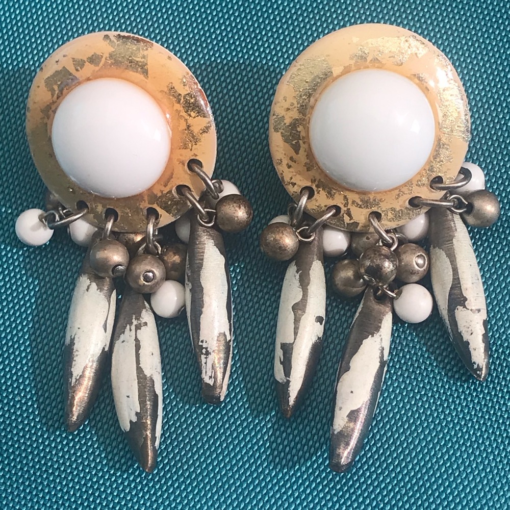 Clip on earrings.
